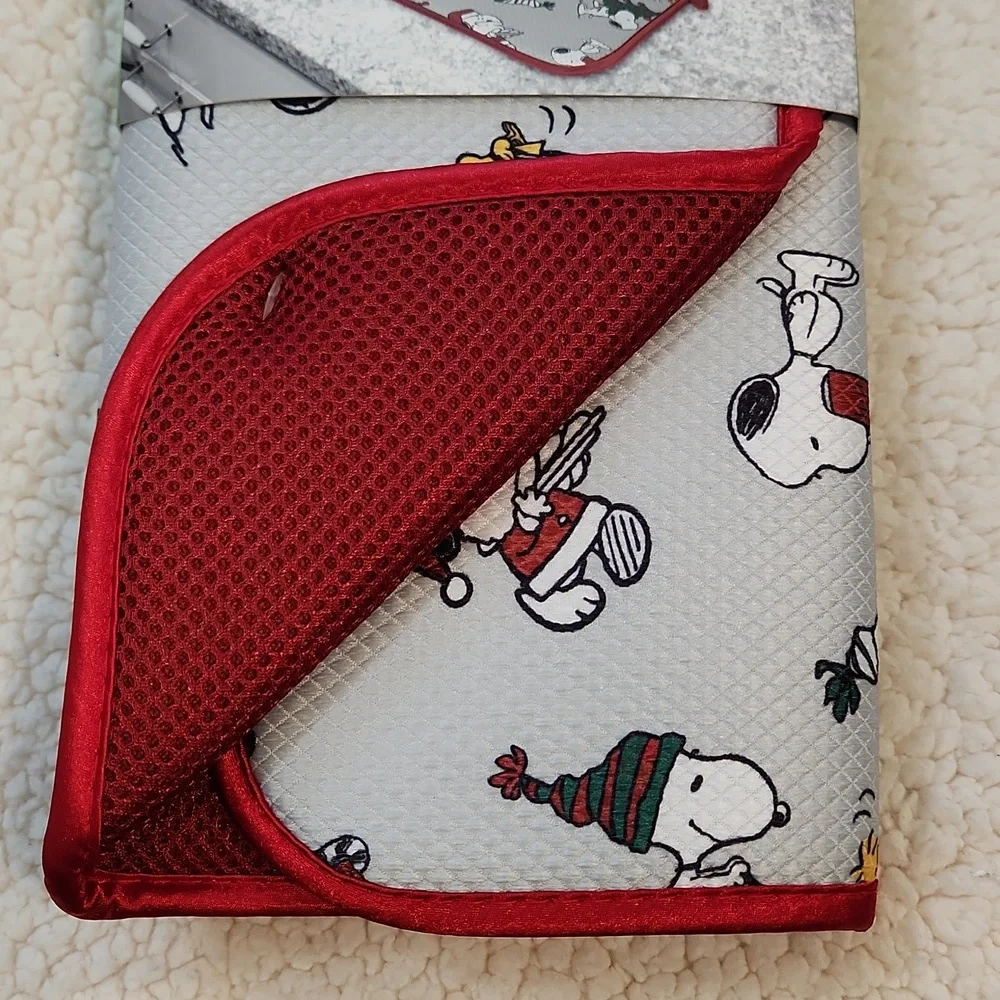 New Peanuts Snoopy Red and Gray Kitchen Mats, Holiday, Christmas